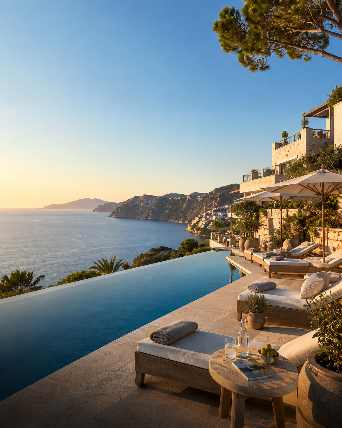 Premium connected holiday package planning scene