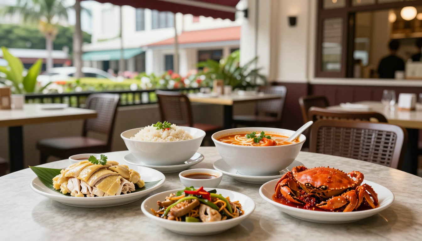 Singapore local food and culinary culture route planning image for the WorldFun travel guide