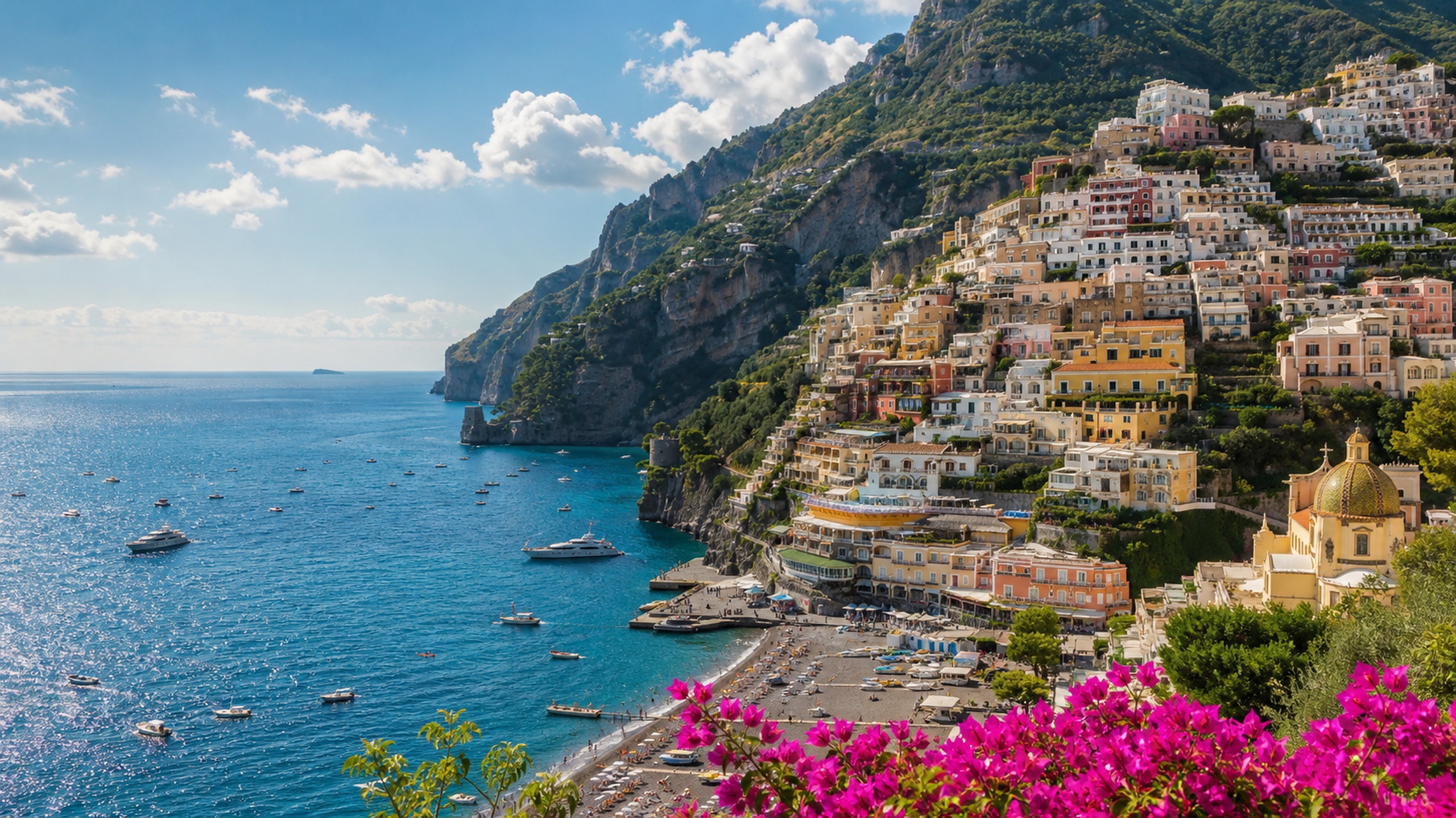 Naples, Pompeii and Amalfi Coast planning image for southern Italy coast, local highlights and route planning