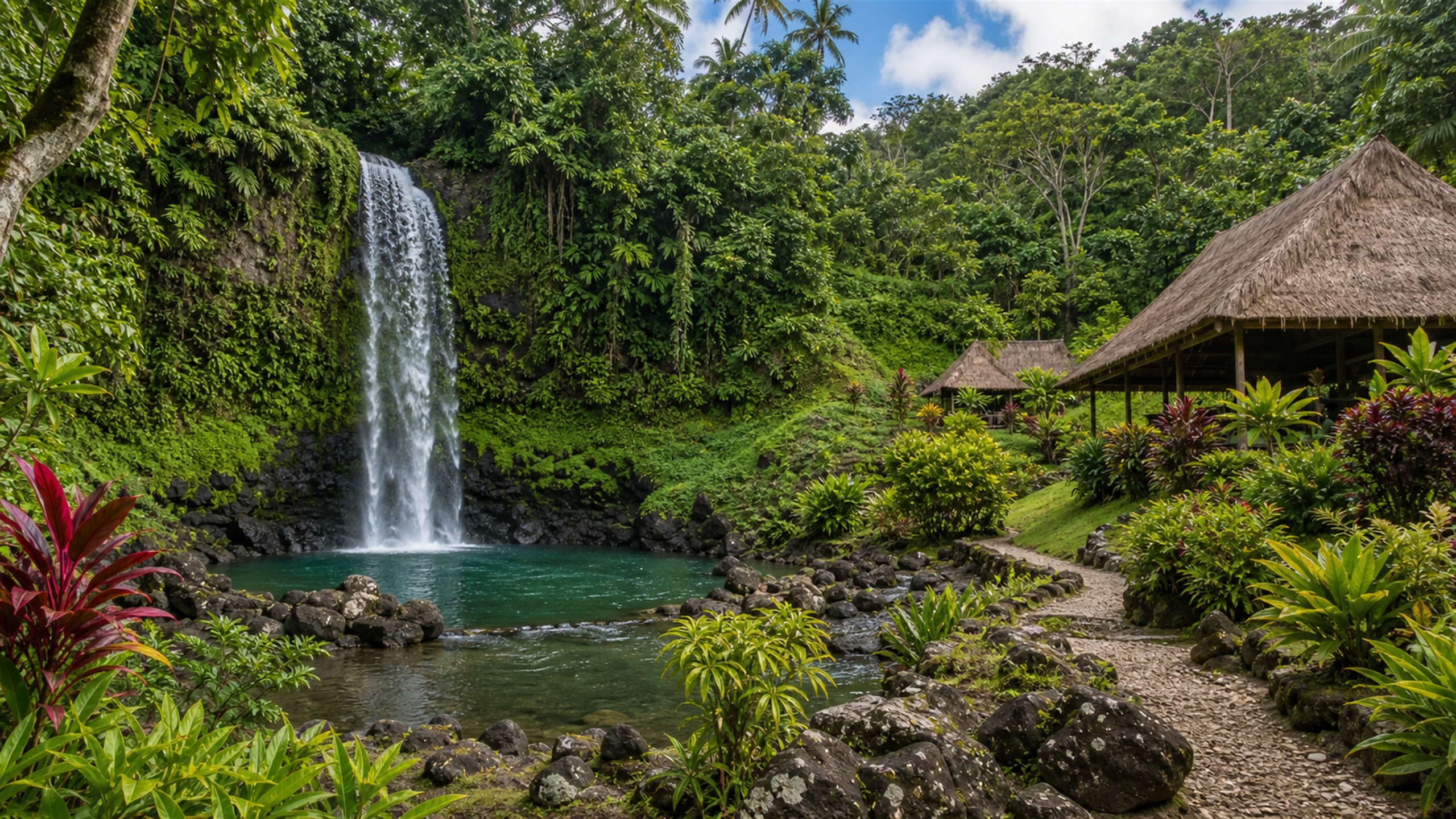 Waterfalls and Cultural Routes planning image for local highlights, cultural context and Samoa route planning