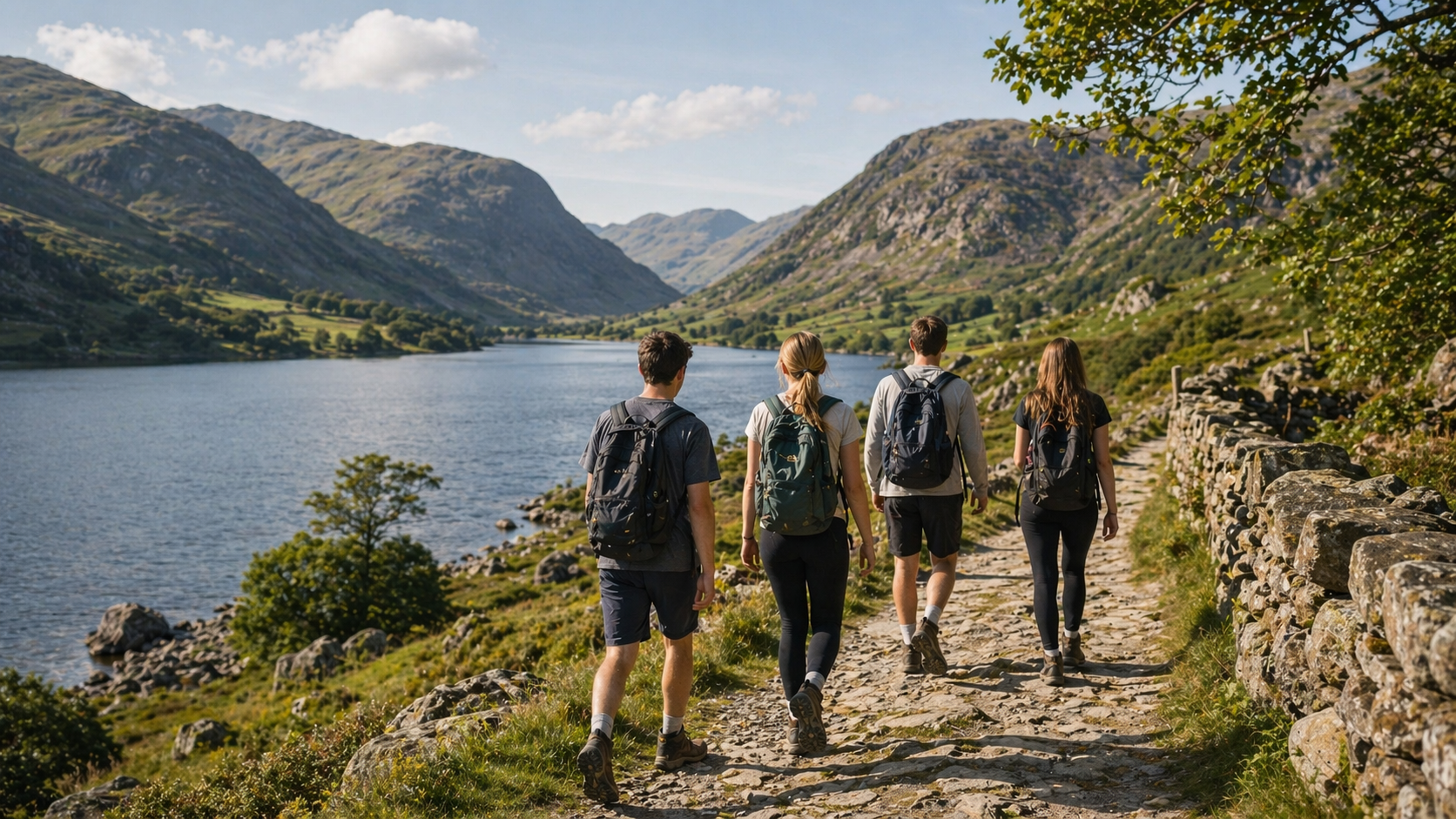 Big scenic landscape suited to older children, teens, and active family trips
