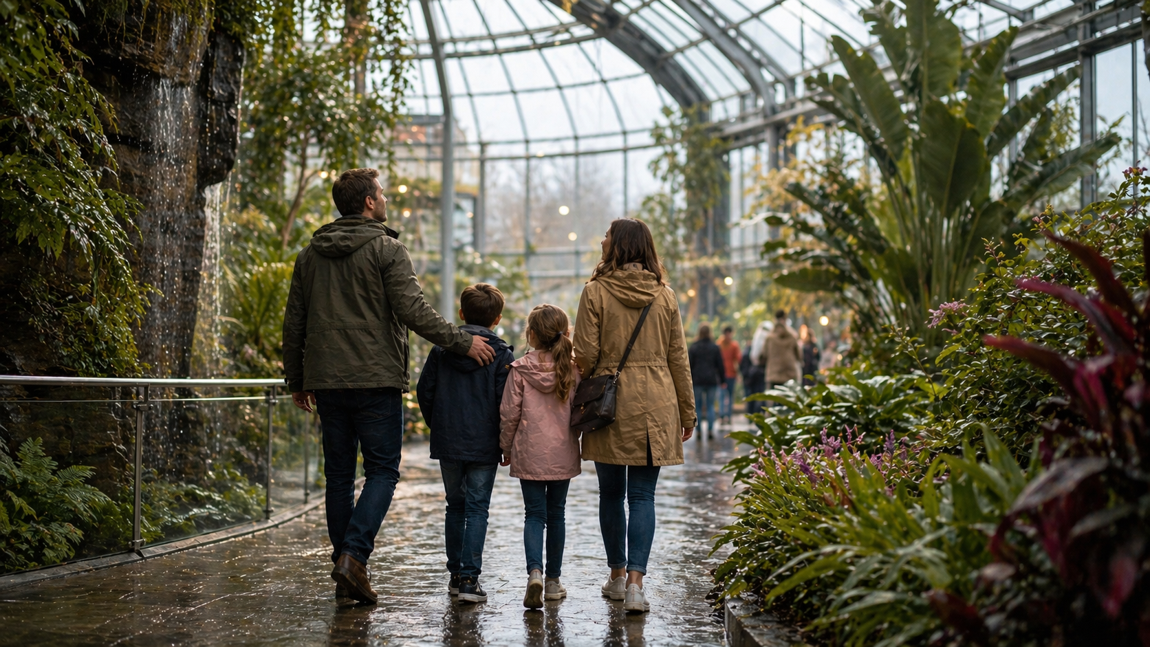 Timed-entry attraction planning for a rainy-day family backup plan