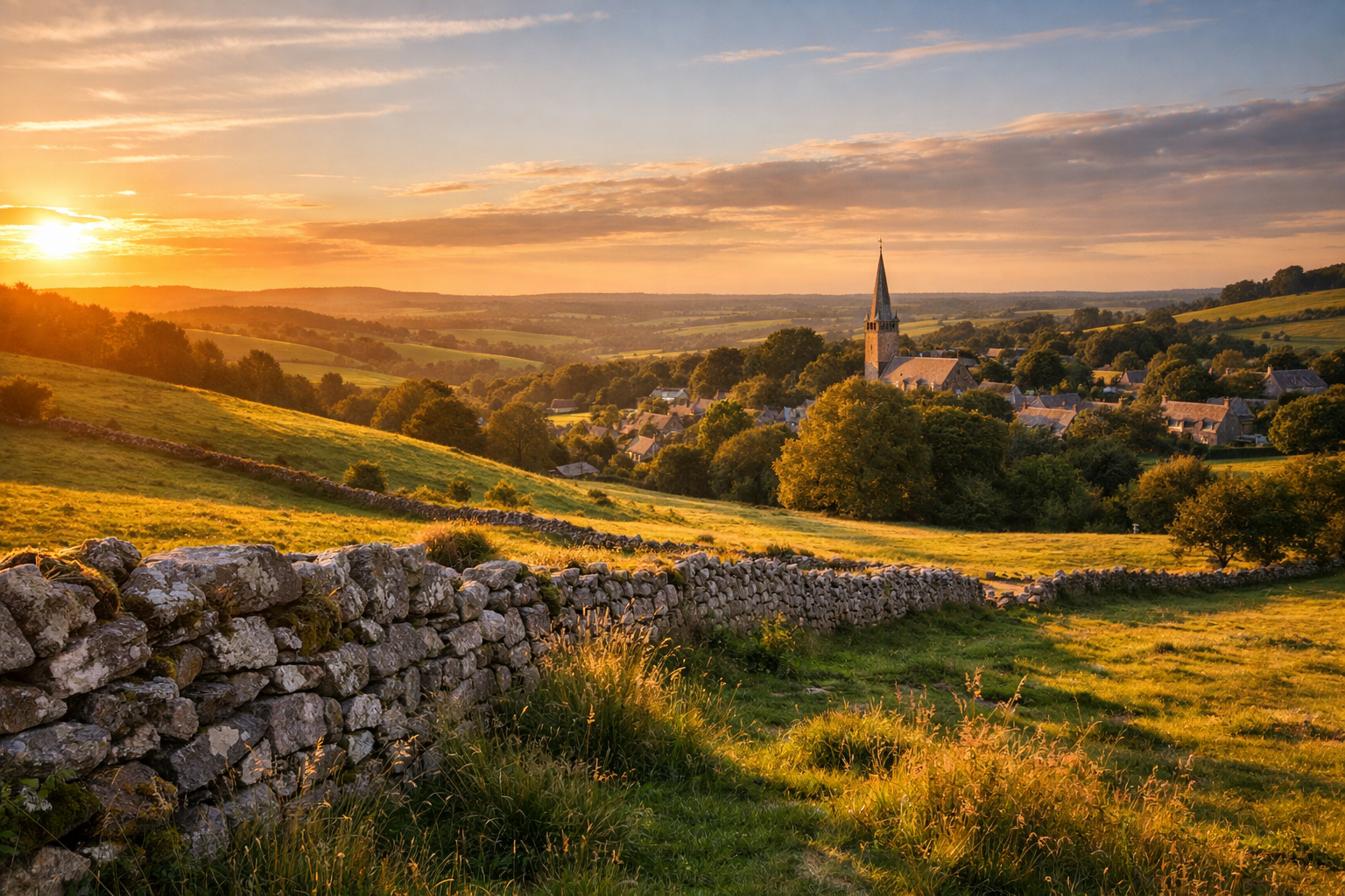 Premium global travel landscape at golden hour for WorldFun travel planning