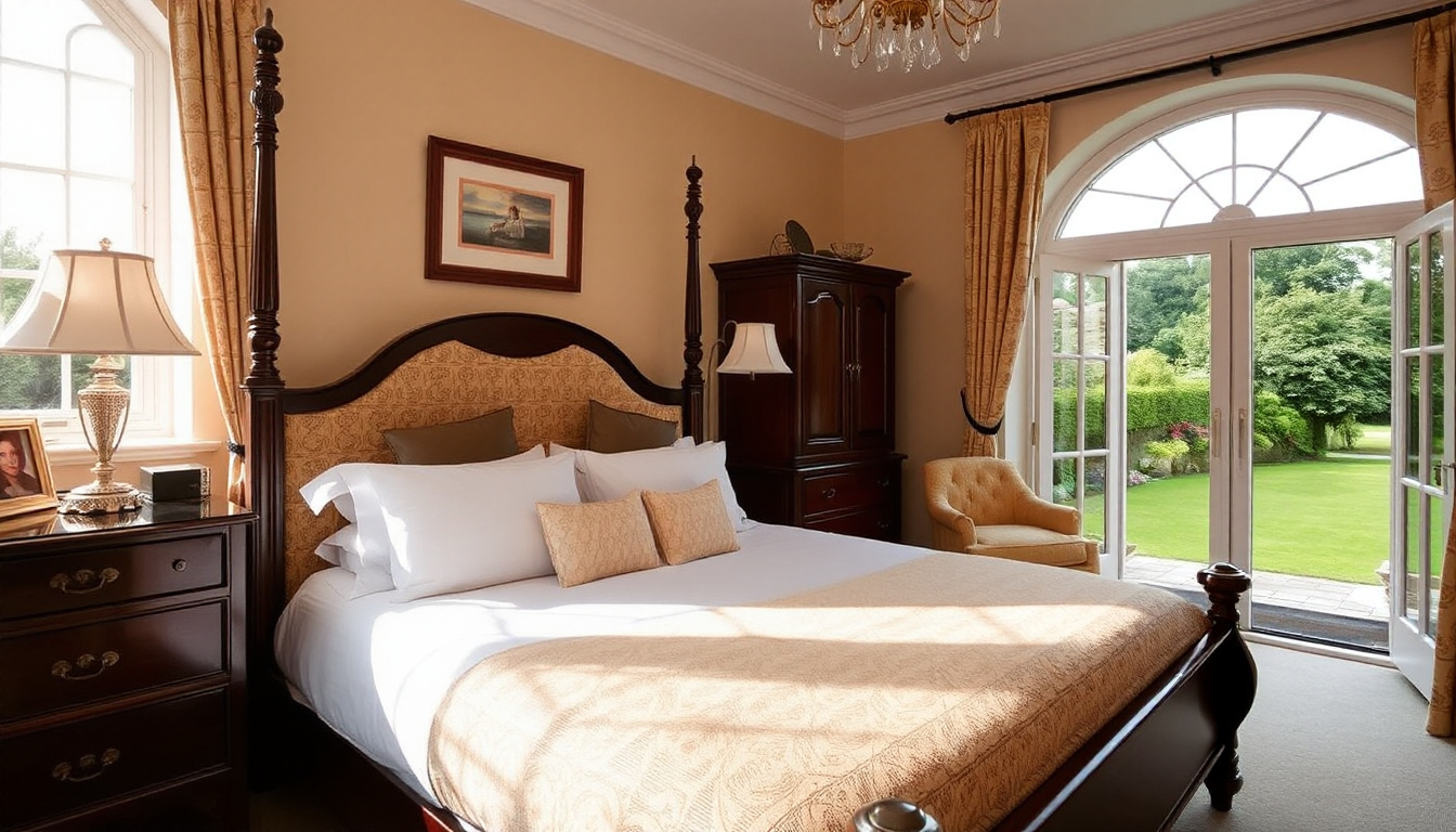 Country-manor stay suited to a calm countryside weekend break in Britain