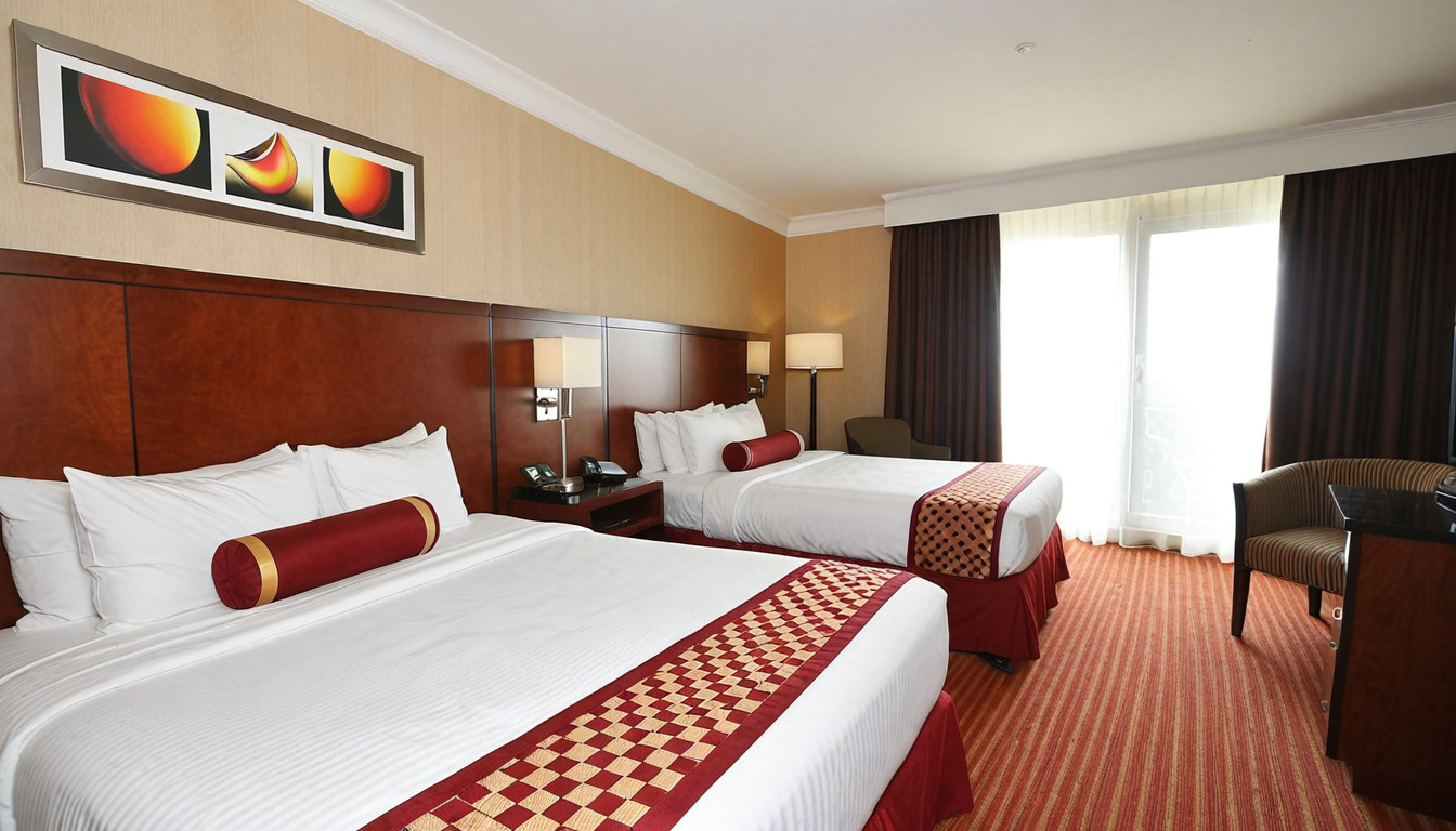 Family-friendly hotel room with comfortable beds and calm short-break atmosphere