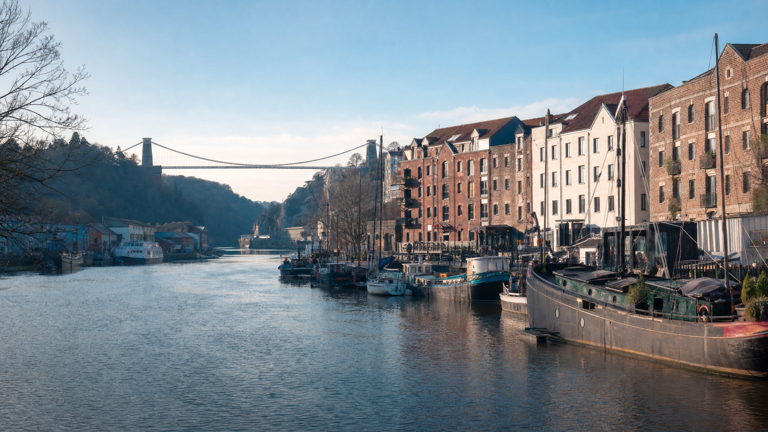 Harbourside city scene for Cardiff Bay and Welsh capital route planning
